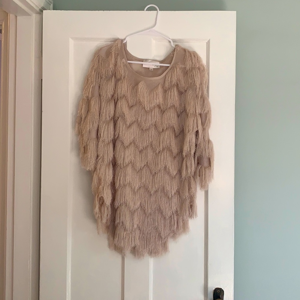 JOA Los Angeles | size M | cream fringe top